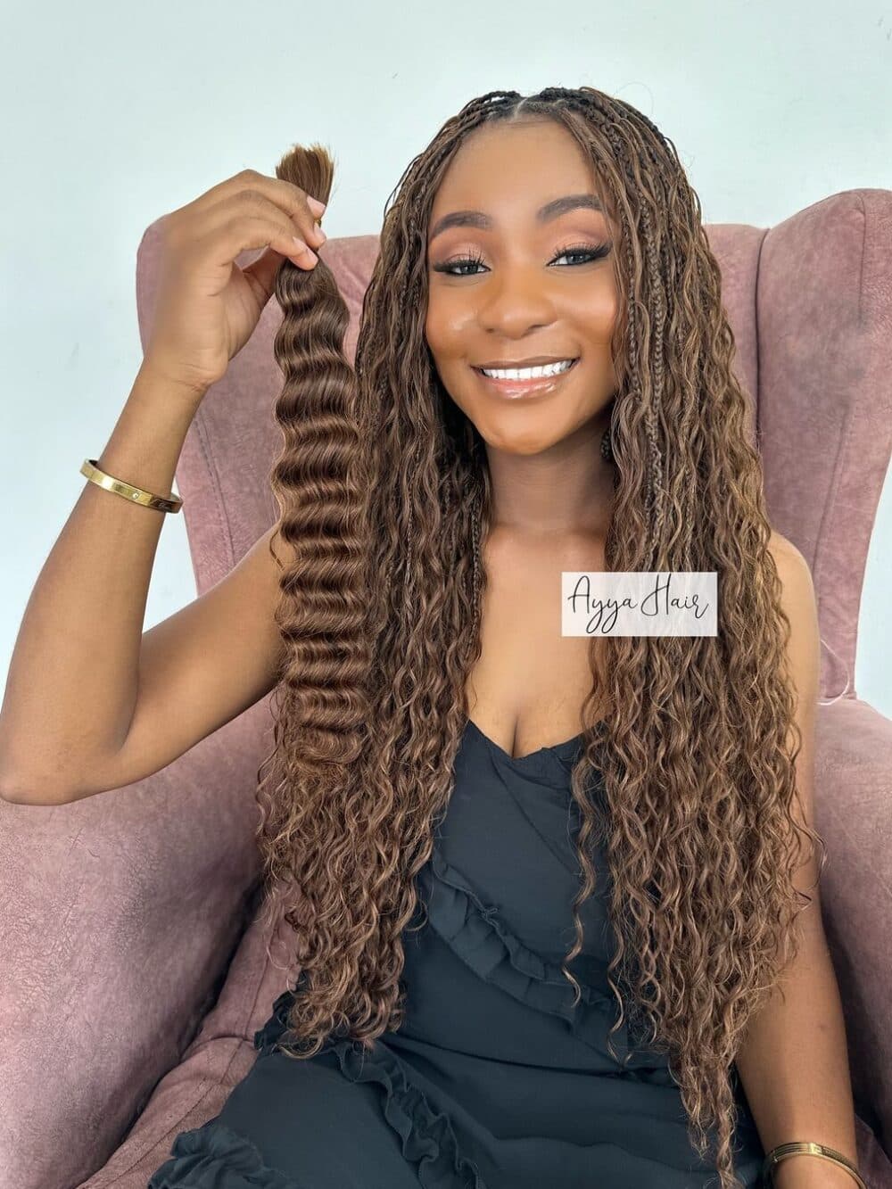 Boho Beach Wave Human Braiding Hair – Mocha