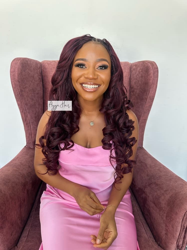 Cambodian Wavy Human Hair – Custom Burgundy