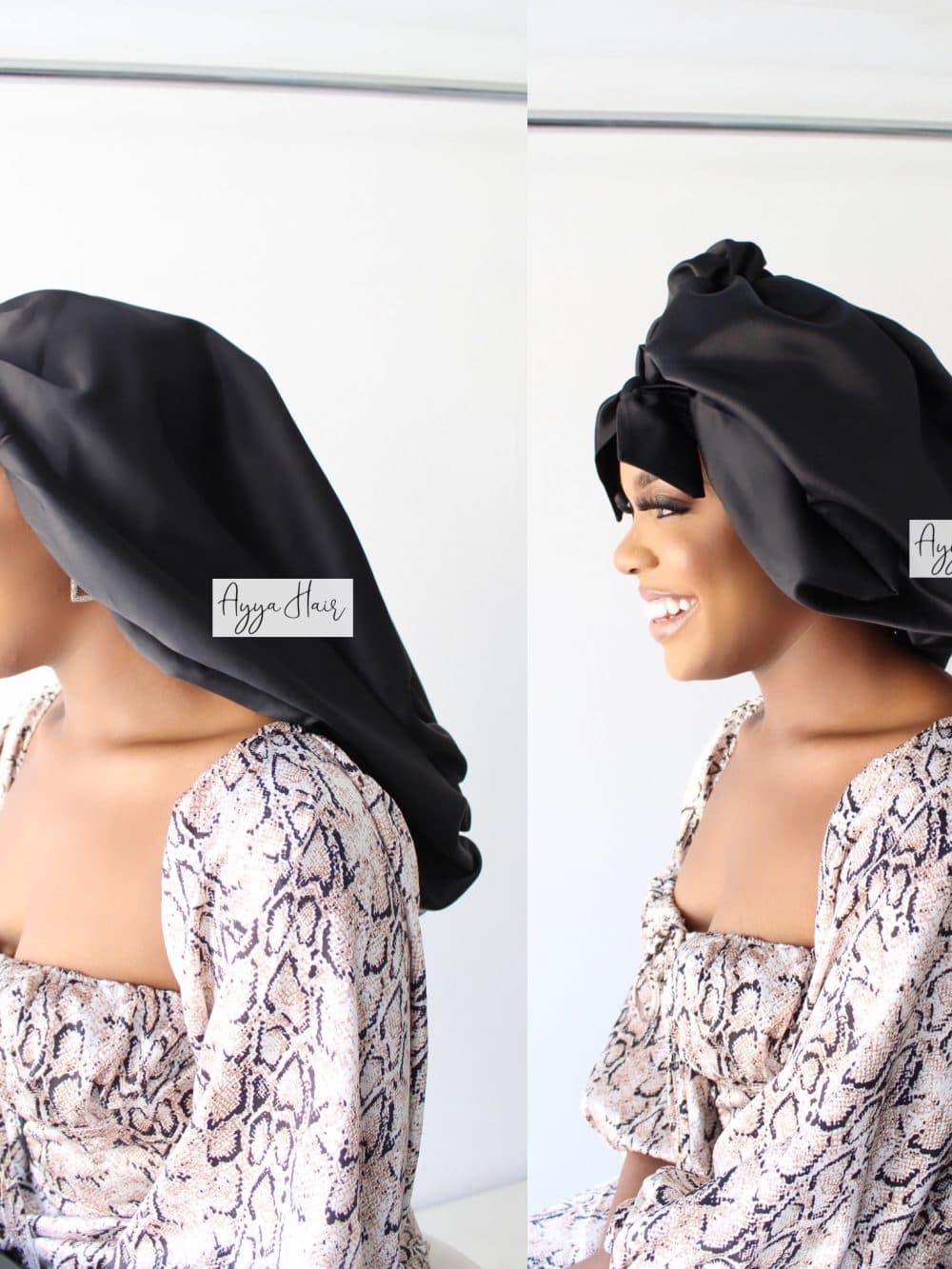 Satin Bonnet – Black