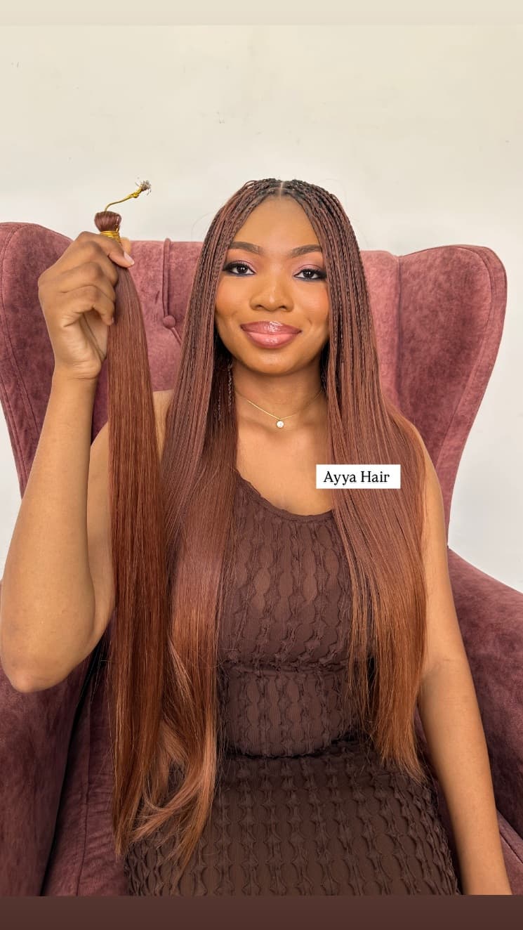 Textured Straight Human Hair Replica – Dark Cocoa